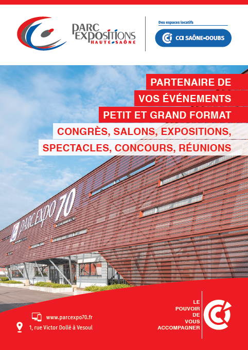 Plaquette d'information Parc des Expositions 70 | Espaces à louer