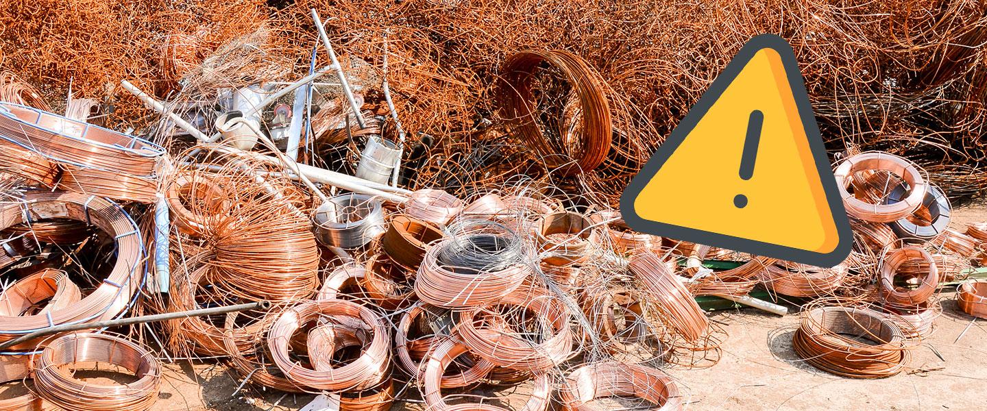 Alerte sécurité entreprise - Vol de métaux